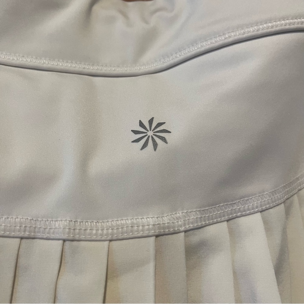 Athleta Advantage Skort Size XL White Pleated Tennis Golf - Picture 5 of 10